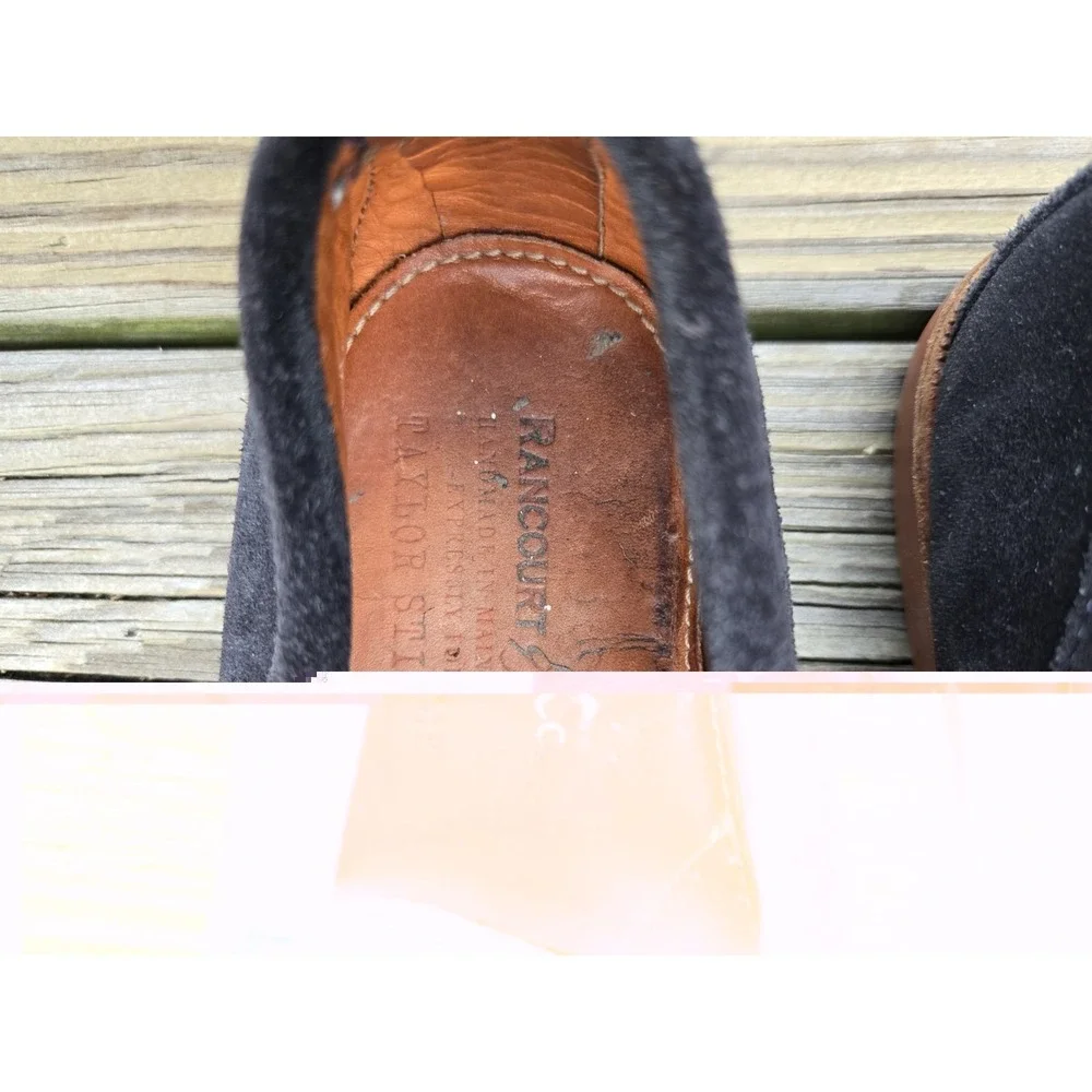 Rancourt & Co X Taylor Stitch Collab USA Handmade Suede‎ Boat Shoes Men's Sz 6D